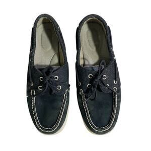 black sperrys top siders classic non slip boat shoes